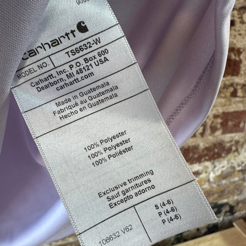 Carhartt Force Sun Defender Long Sleeve T Shirt Women's Size Small purple - Picture 5 of 12